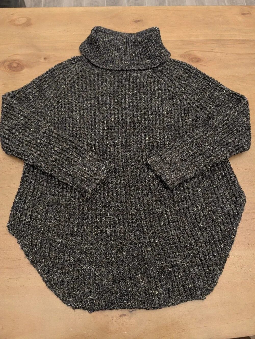 Free People Turtleneck Dylan Sweater Heathered Charcoal Women's Size XS